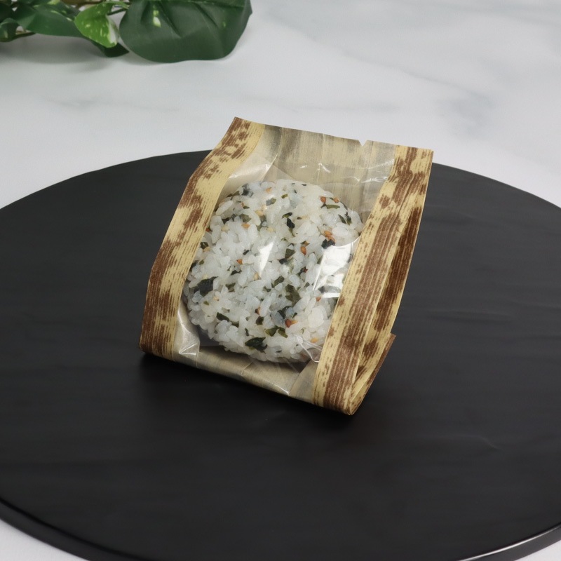 竹柄窓付直巻おにぎり袋[入数:3,000] | お弁当容器・使い捨て弁当箱