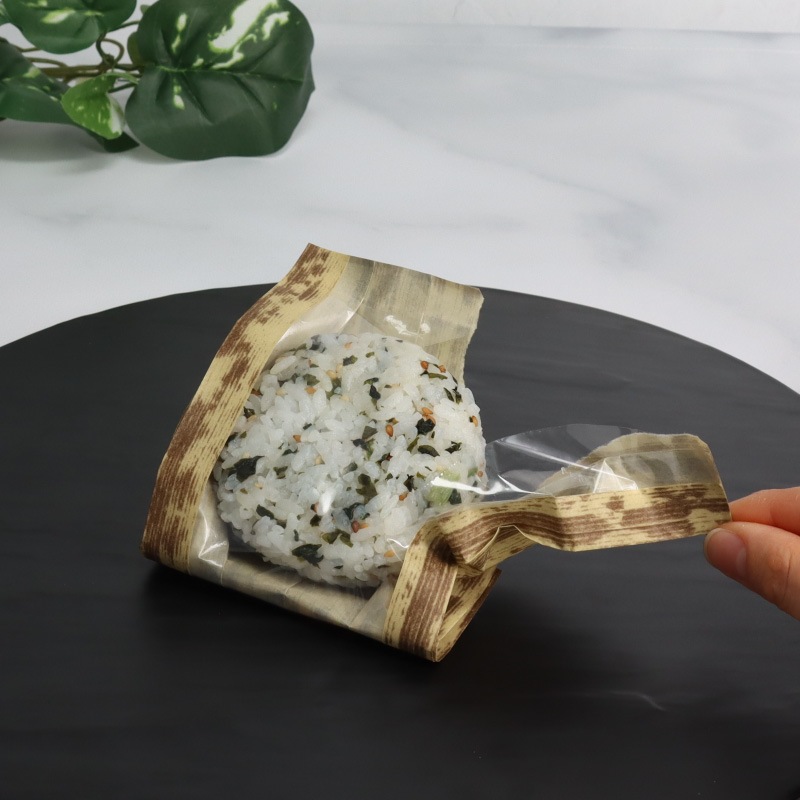 竹柄窓付直巻おにぎり袋[入数:3,000] | お弁当容器・使い捨て弁当箱