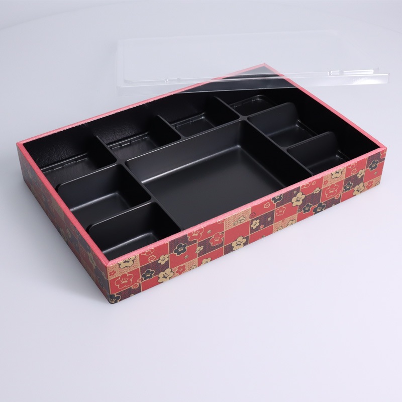 90×60 新紅梅黒セット[入数:120] | お弁当容器,プラスチック弁当容器