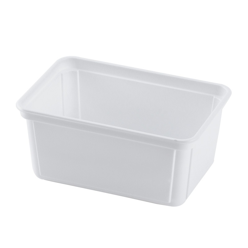 角1L本体（W）-P 業務用 バルクアイス容器[入数:400] | デザート容器
