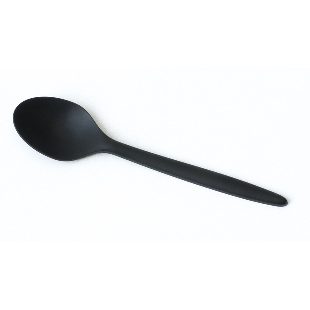カトラリー(スプーン等) sa SBT-16cm C-PLAスプーン黒（個包装）[入数:2,000] | カトラリー