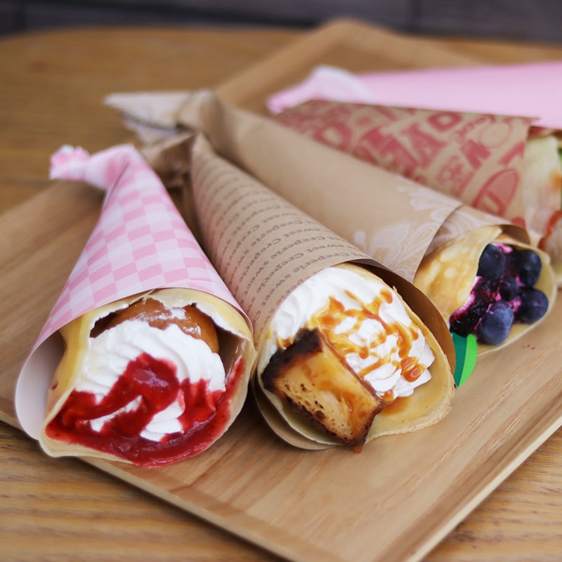 ラミクレープクラフト包装紙 変形 レース[入数:3,000] | テイクアウト