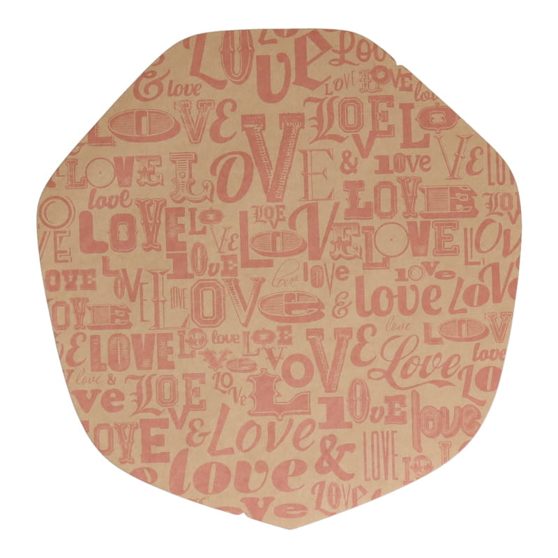 ラミクレープクラフト包装紙 変形 LOVE[入数:3,000] | テイクアウト