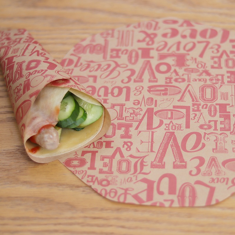 ラミクレープクラフト包装紙 変形 LOVE[入数:3,000] | テイクアウト