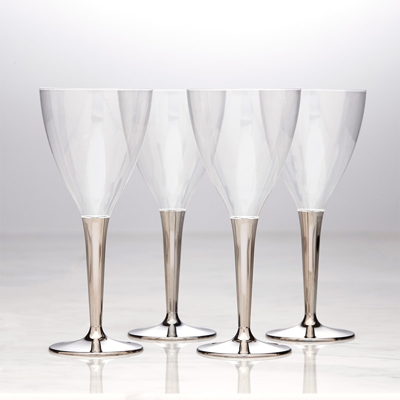 SBT クリアワイングラスシルバーステム[入数:60] | ドリンクカップ