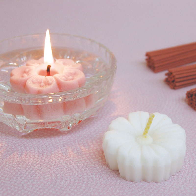 花ローソクとお線香　花香(ガラス容器付き)