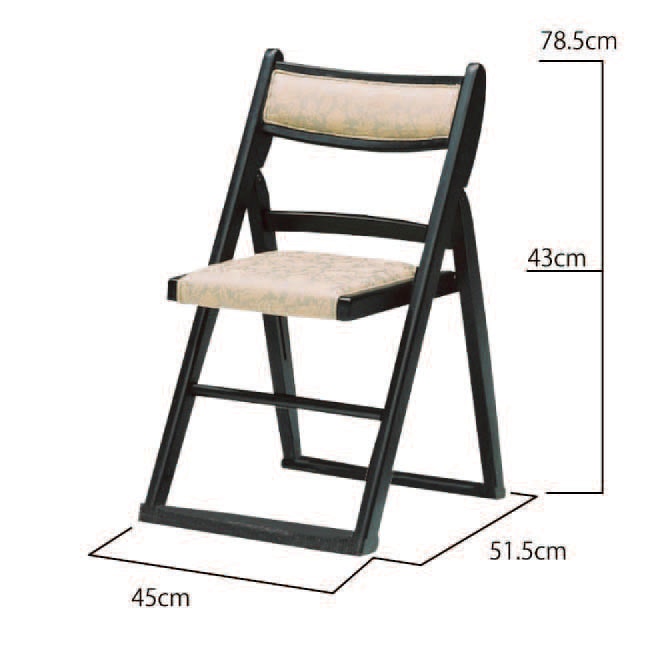 木製折りたたみ椅子　4脚組