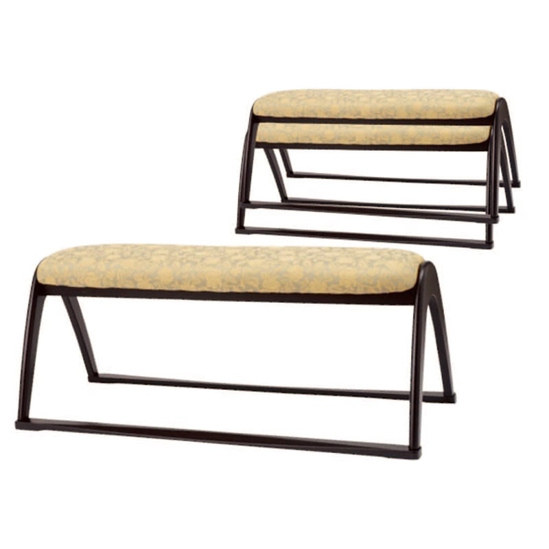 二人掛け木製椅子　