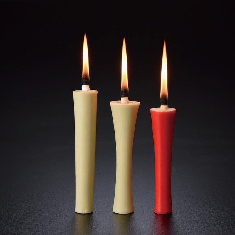 和蝋燭　イカリ型　5号　(朱)　30本入