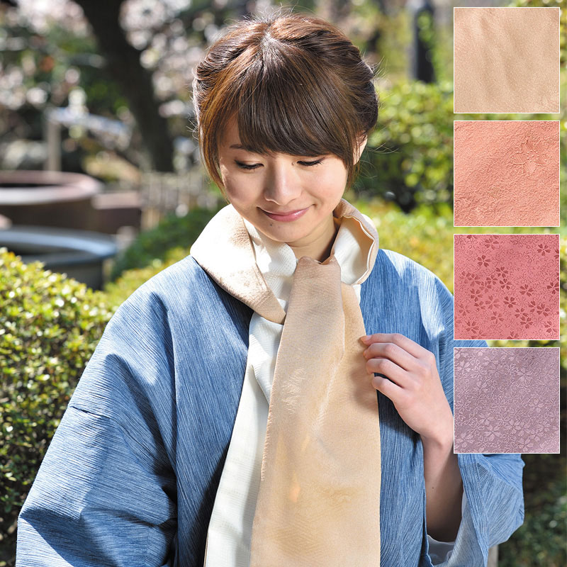 絹 襟巻 赤系 紫系 オレンジ系 茶系 和装品 小物 その他小物 作務衣と仏具の通販専門店 五彩堂