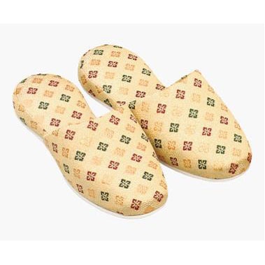 金襴スリッパ　ベージュ　Lサイズ　10足1組