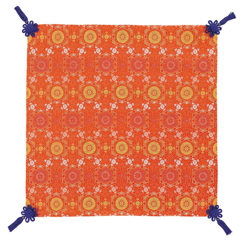 木魚掛け蓮華六角紋　西陣織正絹