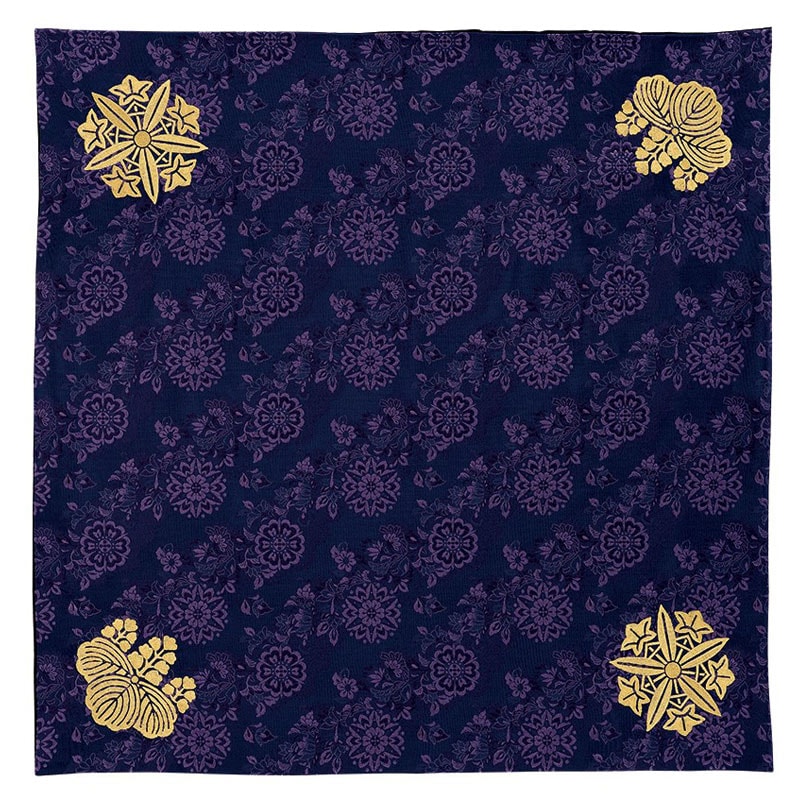 木魚掛け両山紋刺繍　紫