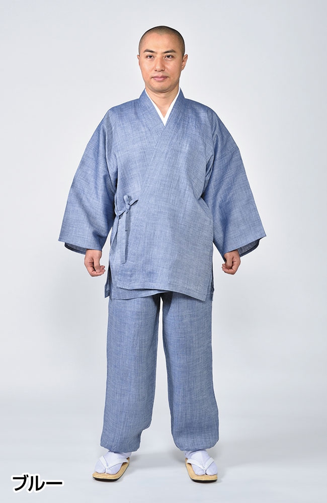 国産本麻(近江麻)裃 上衣のみ 濃い水色 国産本麻(近江麻)裃 上衣のみ 濃い水色