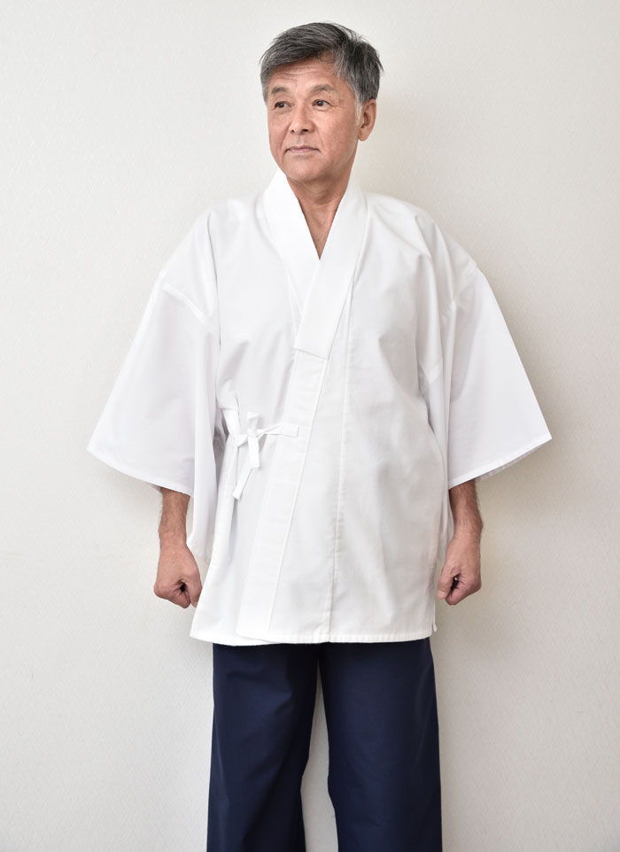 半襦袢 男用 M ネル半襦袢(紐)男性用(M-LL) | 和装品,肌着,男性用肌着・半襦袢 | 作務