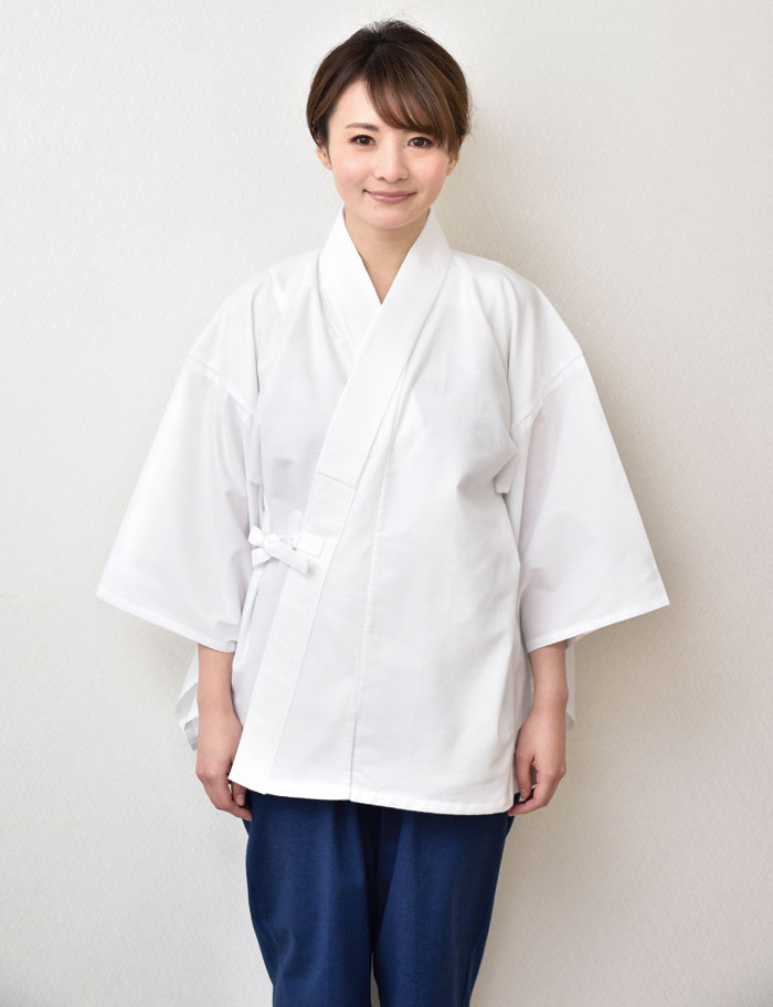 ネル半襦袢(紐)女性用(F) | 和装品,肌着,女性用肌着・白衣 | 作務衣と
