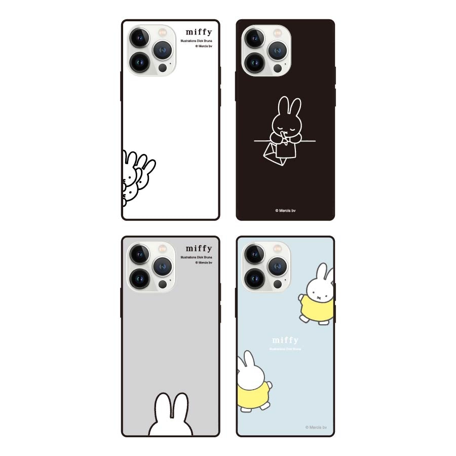 ミッフィー iPhone13 Pro対応 スクエアガラスケース