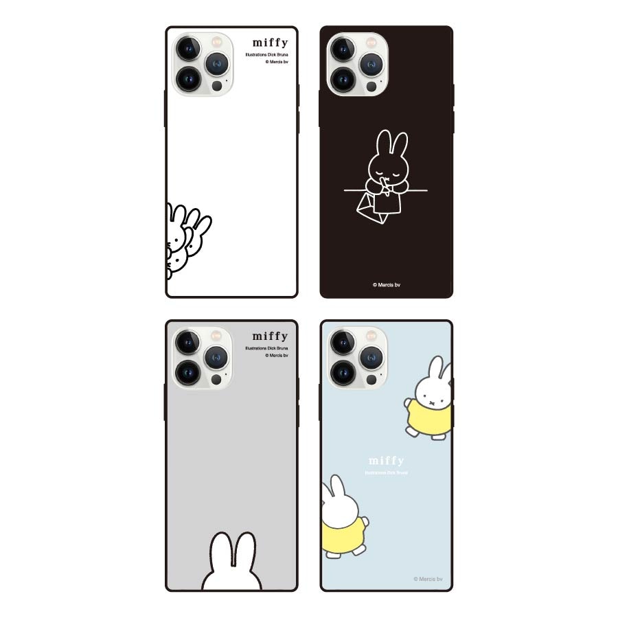 ミッフィー iPhone13 Pro Max対応 スクエアガラスケース