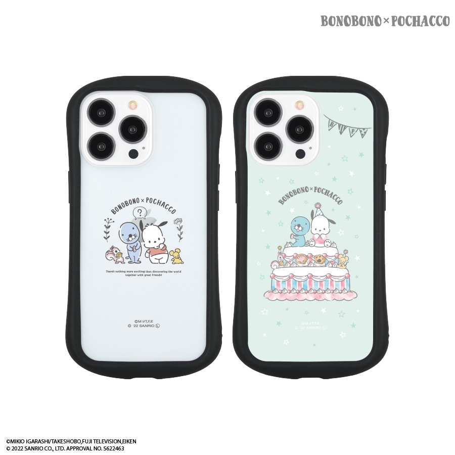 ぼのぼの×ポチャッコ　iPhone13 Pro対応 ハイブリッドクリアケース