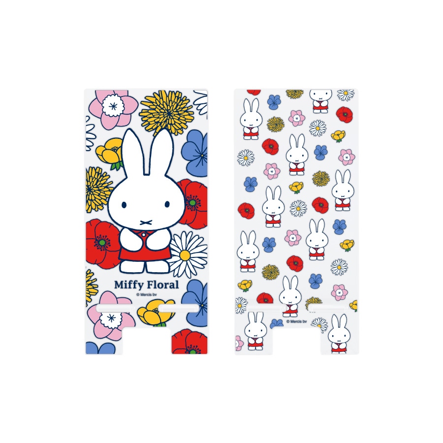 ミッフィー Miffy Floral　アクリルスマホスタンド