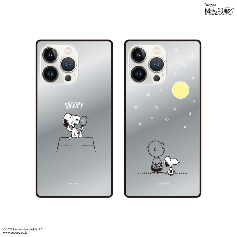 ピーナッツ　iPhone13 Pro対応 スクエアミラーケース