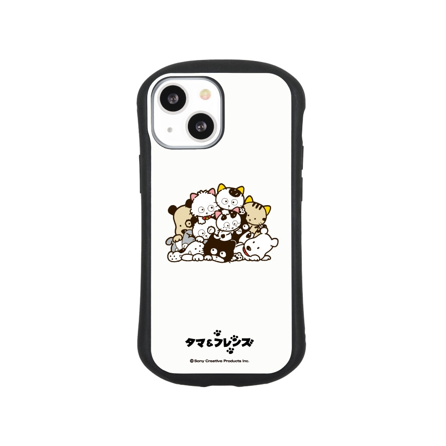 タマ＆フレンズ iPhone13 mini/12 mini対応 ハイブリッドガラスケース