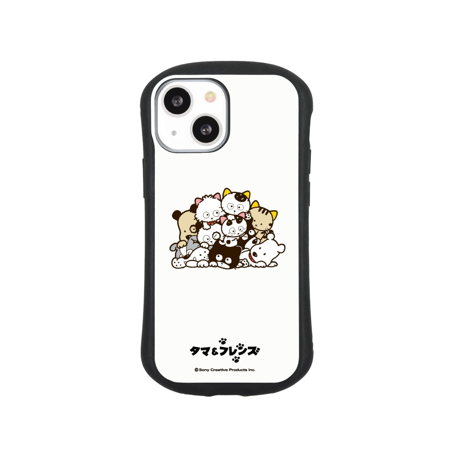 タマ＆フレンズ iPhone13 mini/12 mini対応 ハイブリッドガラスケース