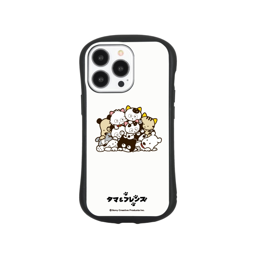 タマ＆フレンズ iPhone13 Pro対応 ハイブリッドガラスケース