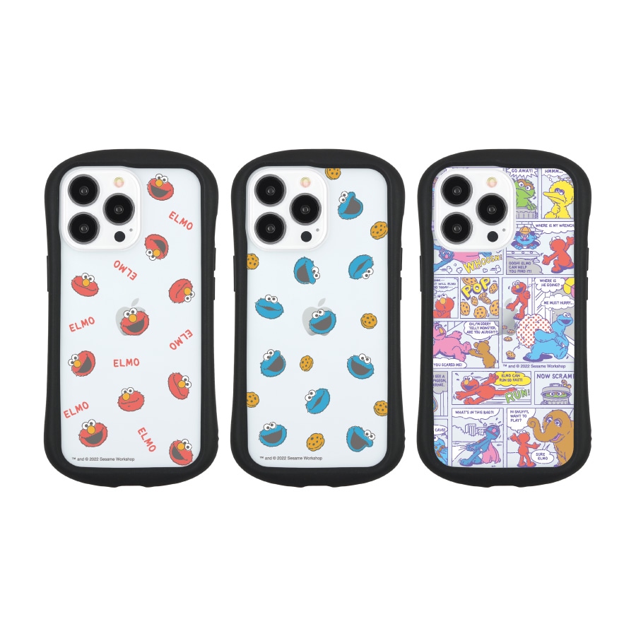 セサミストリート iPhone13 Pro対応 ハイブリッドクリアケース