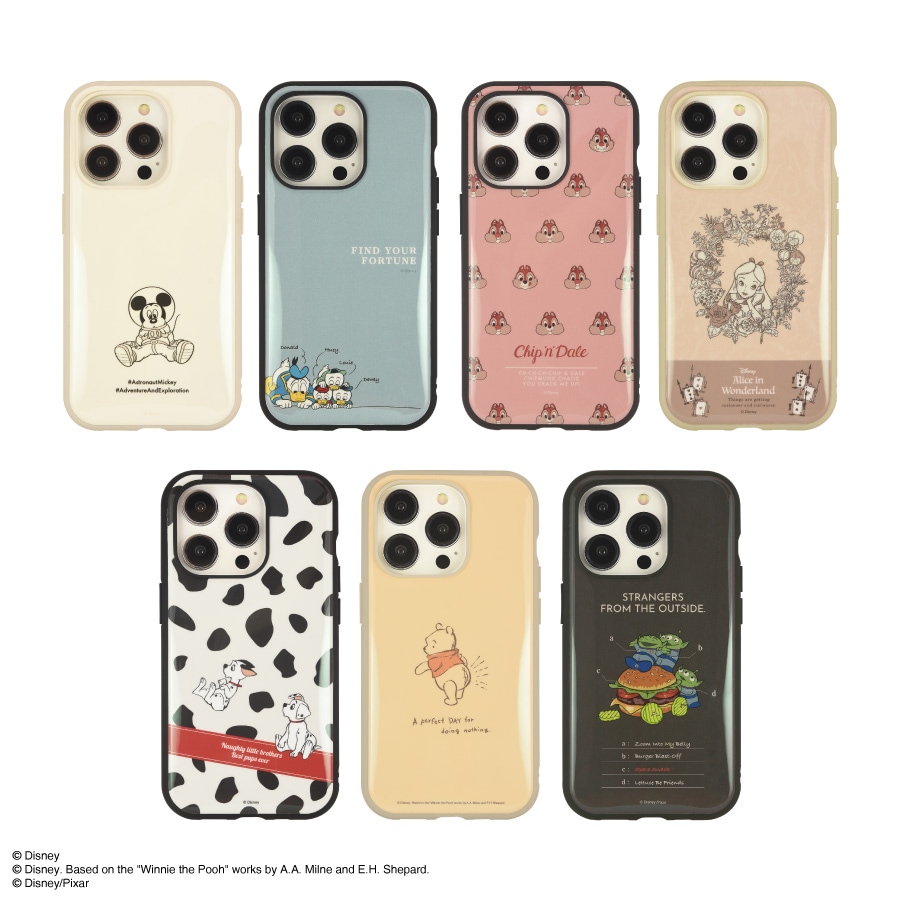 ディズニーキャラクター、ピクサーキャラクター ／ IIIIfit iPhone14 Pro / 13 Pro 対応 ケース