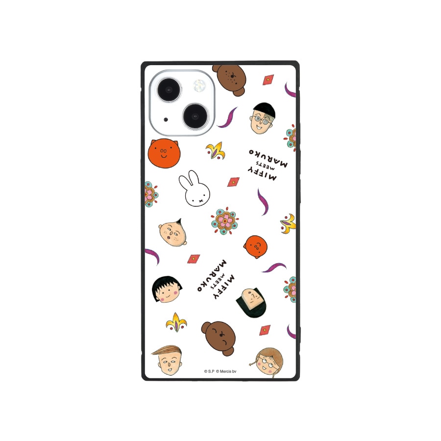 miffy meets maruko iPhone13対応 スクエアガラスケース