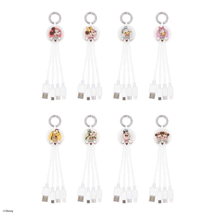 ディズニーキャラクター ／ マルチ充電ケーブル