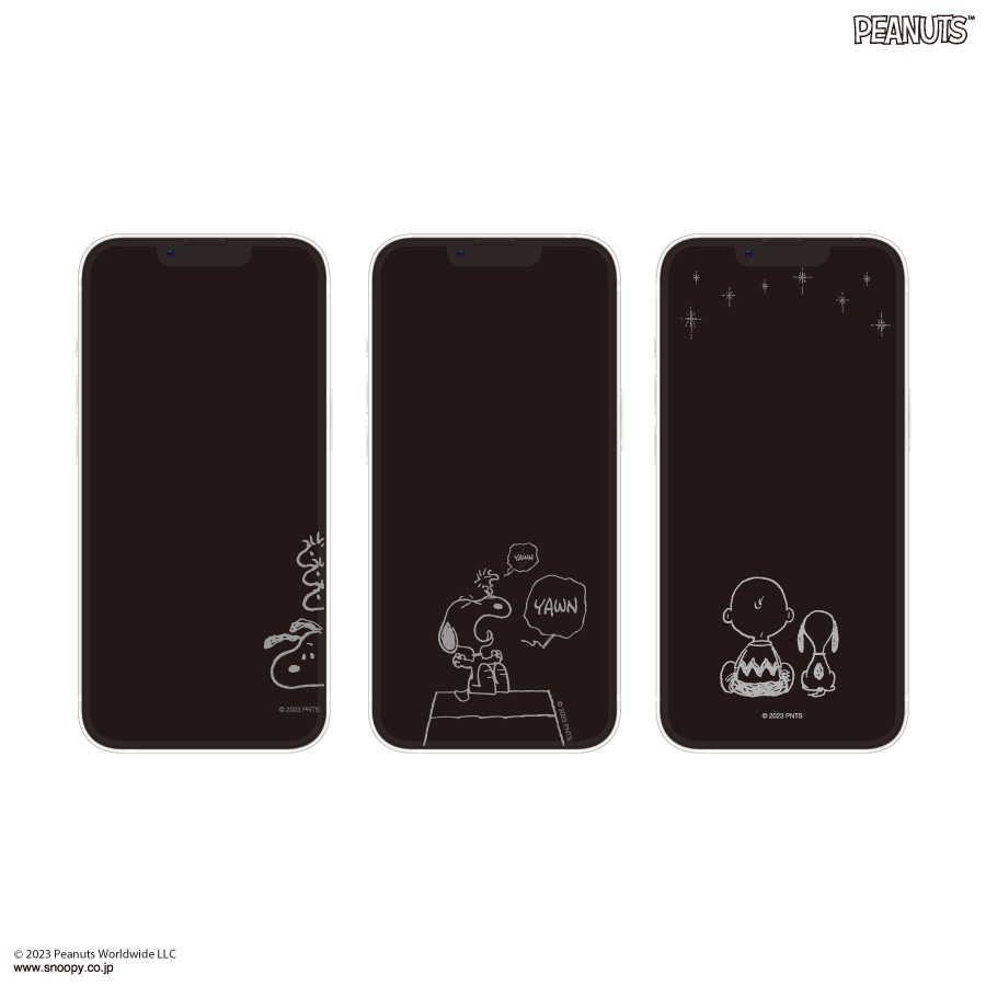 ピーナッツ iPhone14 / 13 / 13 Pro 対応 ガラススクリーンプロテクター