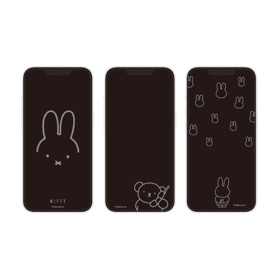 ミッフィー iPhone14 / 13 / 13 Pro 対応 ガラススクリーンプロテクター