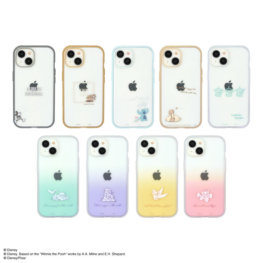 ディズニーキャラクター、ピクサーキャラクター ／ IIIIfit Clear iPhone15 / 14 / 13 対応 ケース