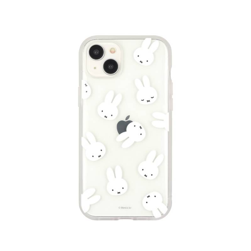 iPhone15plus ケース miffy ミッフィー 水色 透明 クリア ミッフィー iPhone 15 / 14 / 13 対応 クリスタルクリアケース