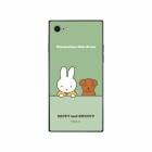 ミッフィー MIFFY and SNUFFY iPhoneSE(第3世代/第2世代)/8/7 対応 スクエアガラスケース|ミッフィー|ま行