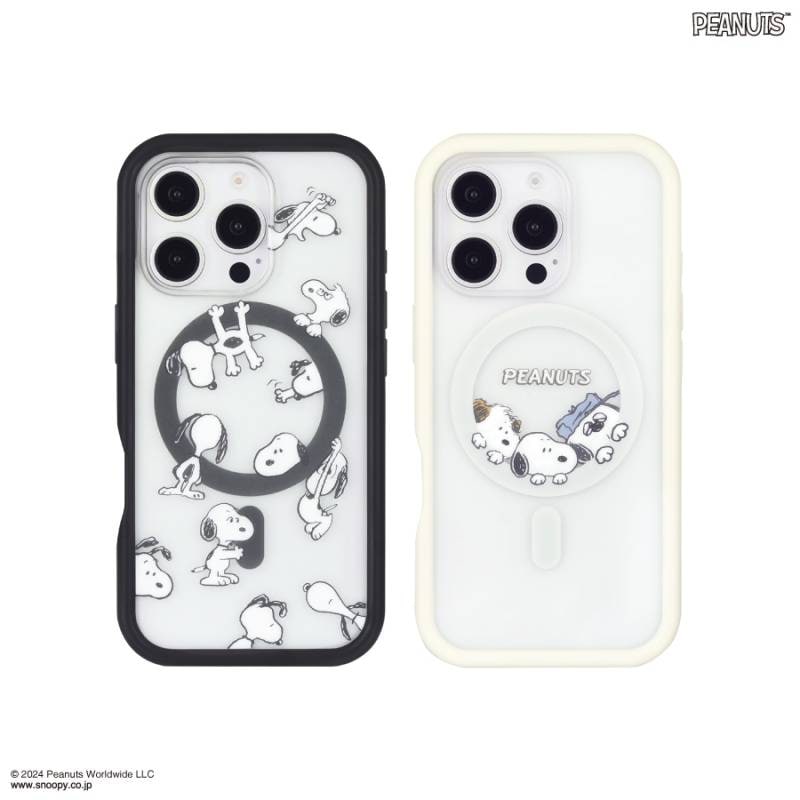 ピーナッツ スヌーピー iPhone16 Pro MagSafe 対応 プランプフレーム
