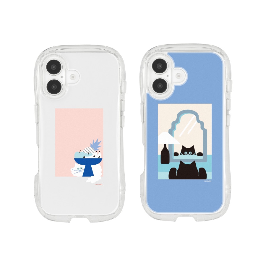 umao iPhone16 対応 クリスタルクリアケース