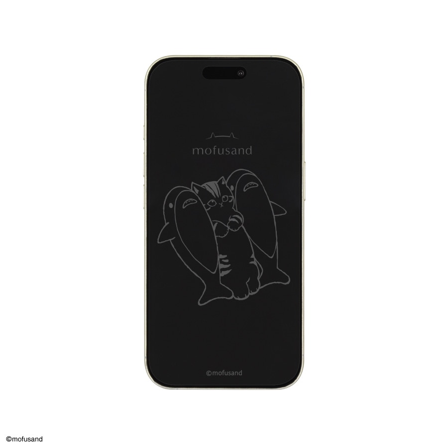 mofusand iPhone 16 / 15 / 15 Pro / 14 / 14 Pro / 13 / 13 Pro 対応 ガラススクリーンプロテクター