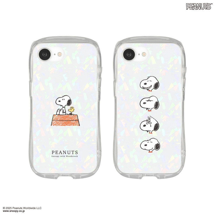 ピーナッツ スヌーピー iPhone16e 対応 クリスタルクリアケース