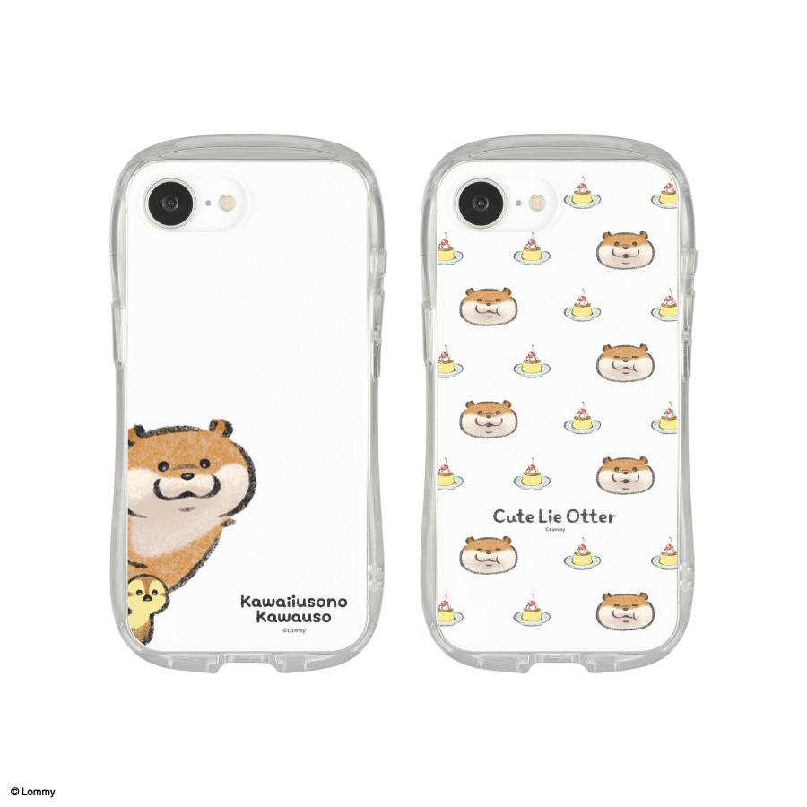 可愛い嘘のカワウソ iPhone16e 対応 クリスタルクリアケース