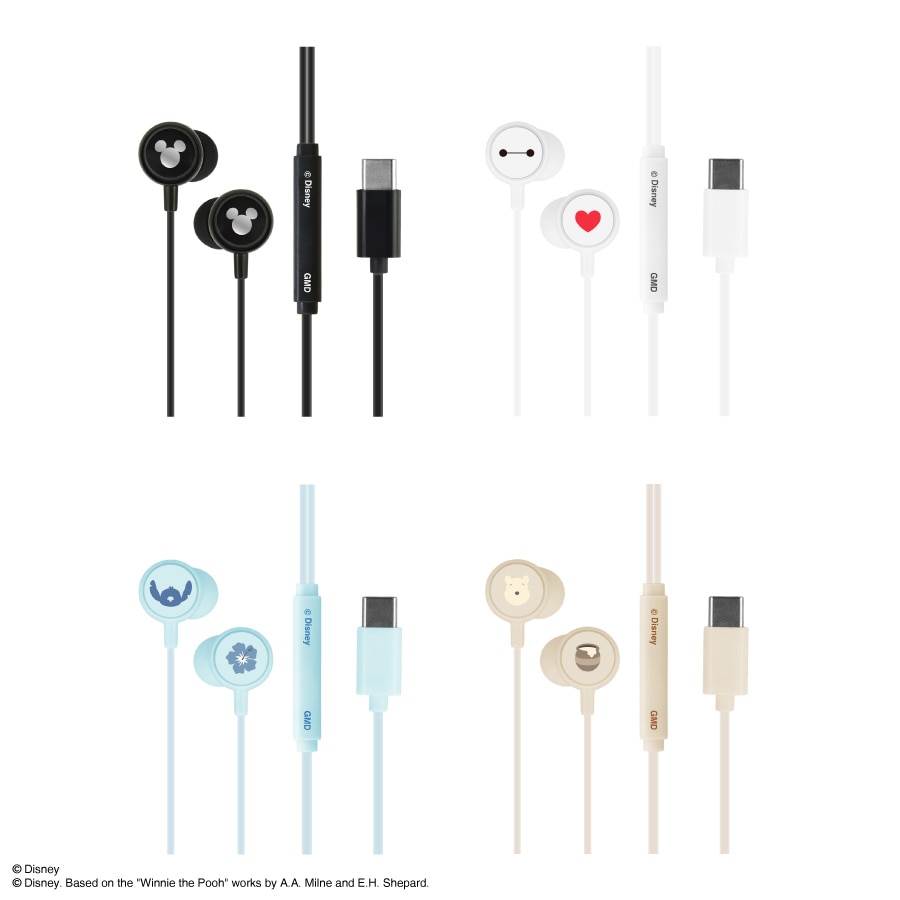 ディズニーキャラクター ／ リモコンマイク付き USB Type-C ステレオ