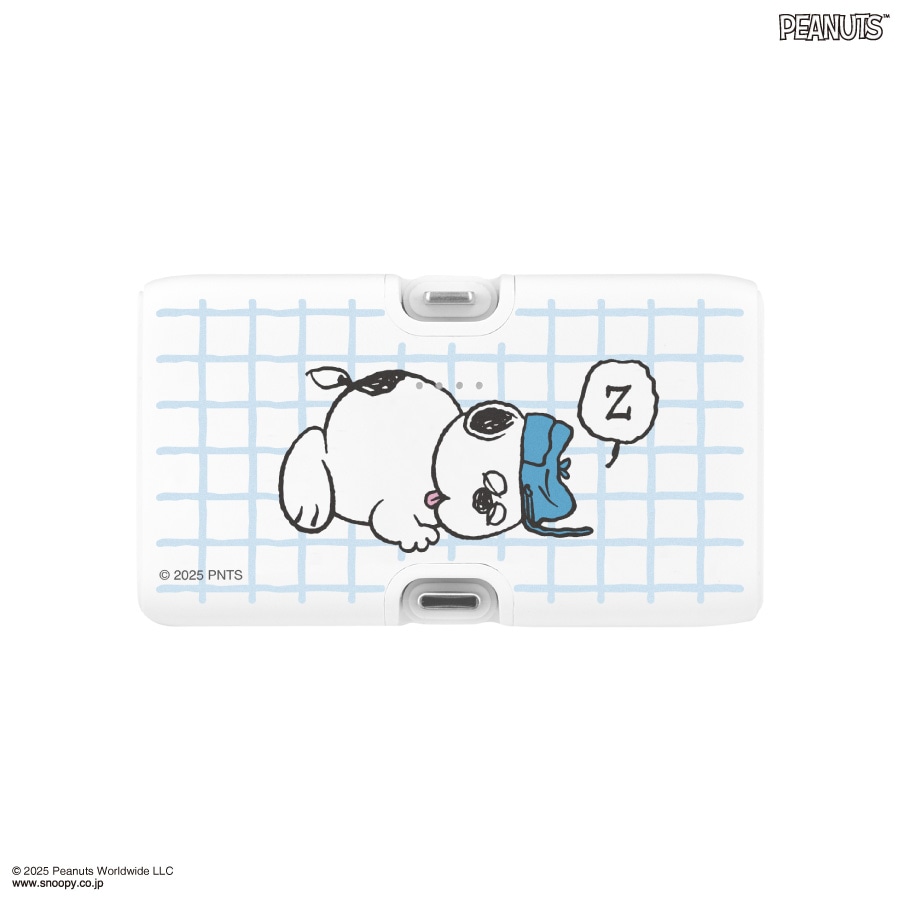 ピーナッツ スヌーピー Lightning / Type-C コネクタ付き リチウムイオン充電器 4000mAh