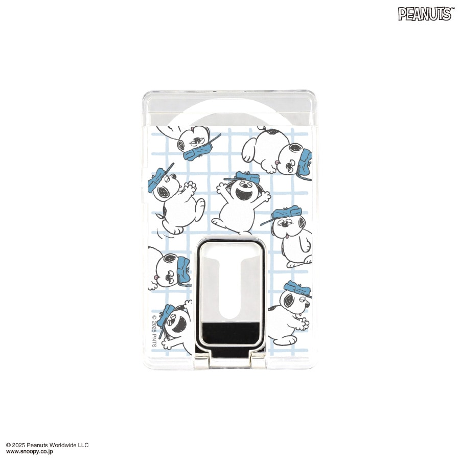 ピーナッツ スヌーピー MagSafe 対応 スタンド付き クリアカードケース