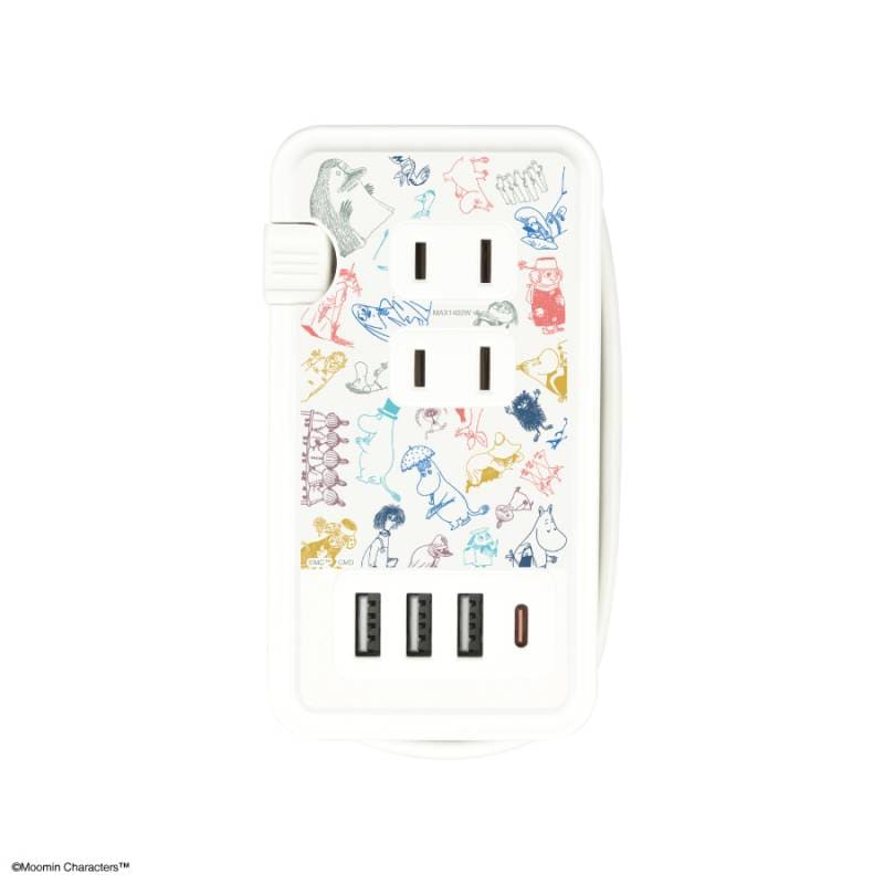 ムーミン MOOMIN ALL STARS USB / USB Type-C 付き ACタップ