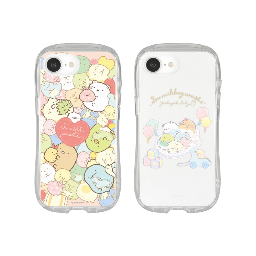 すみっコぐらし iPhone16e 対応 クリスタルクリアケース