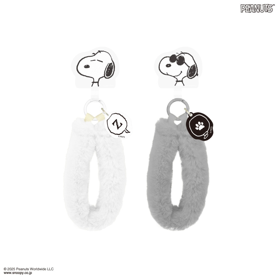 ピーナッツ スヌーピー マルチリングプラス ファーハンドストラップ