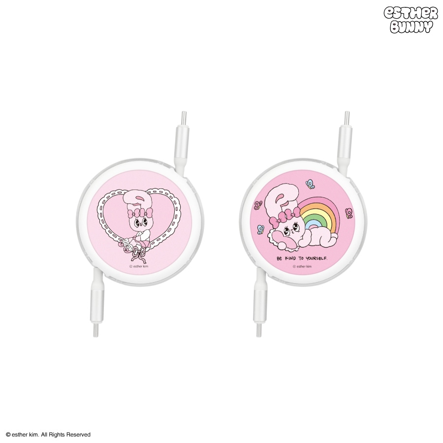 Esther Bunny PD60W 対応 USB2.0 リール式 Type-C ケーブル