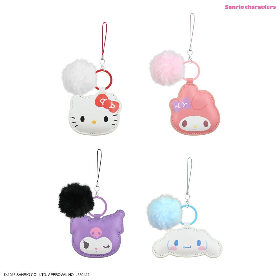 まとめ売り サンリオ 赤色 ラッパ ホルン チャーム 鈴付き 約60個 サンリオキャラクターズ モバイル PU レザーストラップ | さ行
